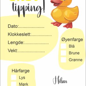 Babygjetting gul - PDF-fil